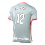 Günstige Fußballtrikots Atlético Madrid S. Lino 12 Kinder Auswärtstrikot 2024-25 Kurzarm